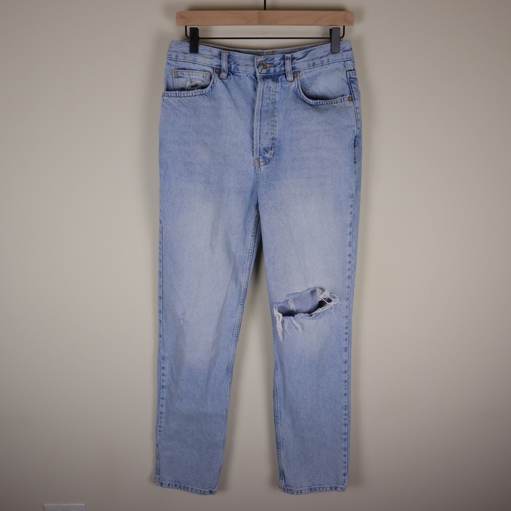 We The Free Lasso Straight Leg Jeans Button Fly Size 27 Waist 29" Inseam 30" - Picture 1 of 16